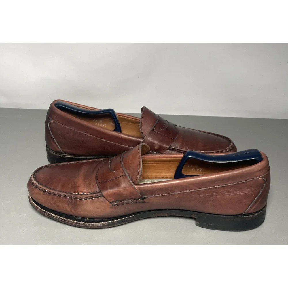 Allen Edmonds Cavanaugh Oxblood Pinch Penny Slip On Loafers Men's Size 11 D